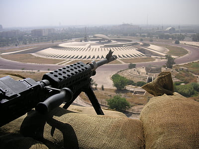 pistola di macchina, pistola, Iraq, guerra, arma