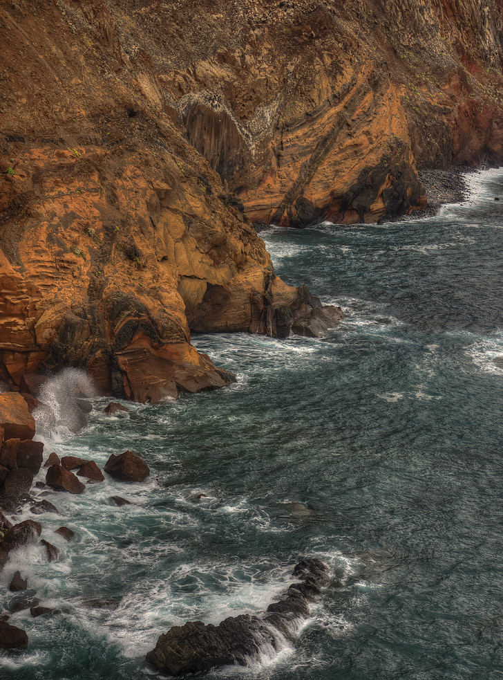 Понта де Сао lourênço, Мадейра, море, рок, крайбрежие, океан, Португалия