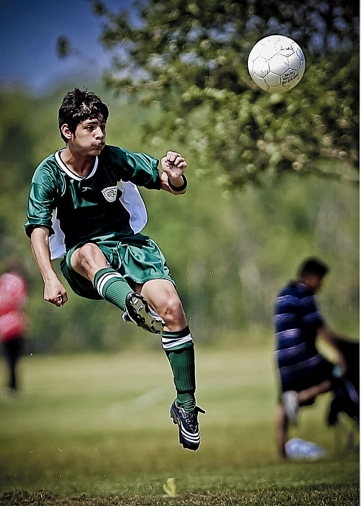 soccer, football, athlete, kicking, ball, soccer ball, action