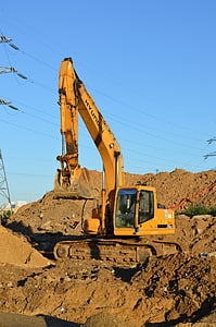 excavator, Utilaje de constructii, excavator sapă, nisip, Utilaje speciale, galeata, reparatii rutiere
