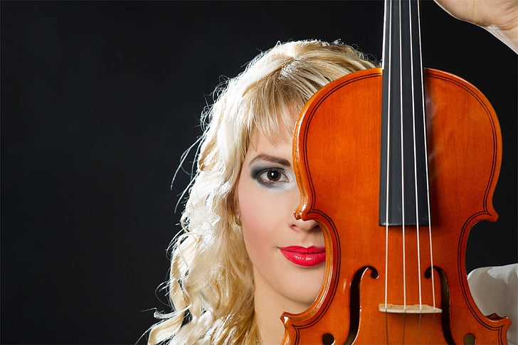 violina, žena, violina žena, glazbenik, instrumenta, violinista, umjetnik