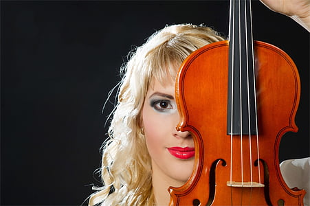 violí, dona, dona de violí, músic, instrument, violinista, artista
