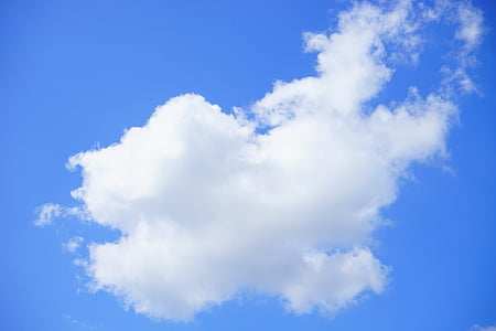 Cumulus bulutları, bulutlar, gökyüzü, yaz günü, mavi, Beyaz, bulutlar formu