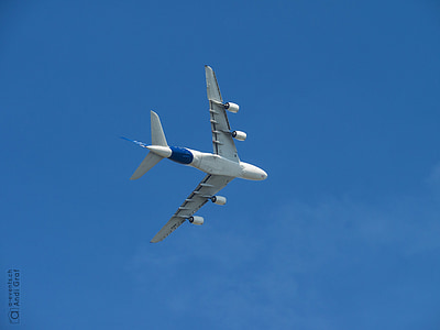 passagiersvliegtuigen, flugshow, Airbus, A380