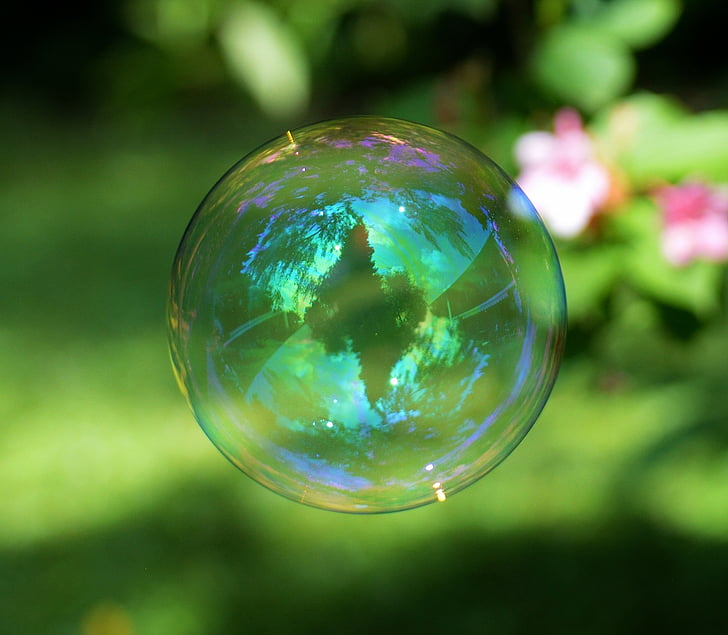 ziepju burbulis, krāsains, balle, ziepjainajā ūdenī, padarīt ziepju burbuļi, Float, atspoguļojot