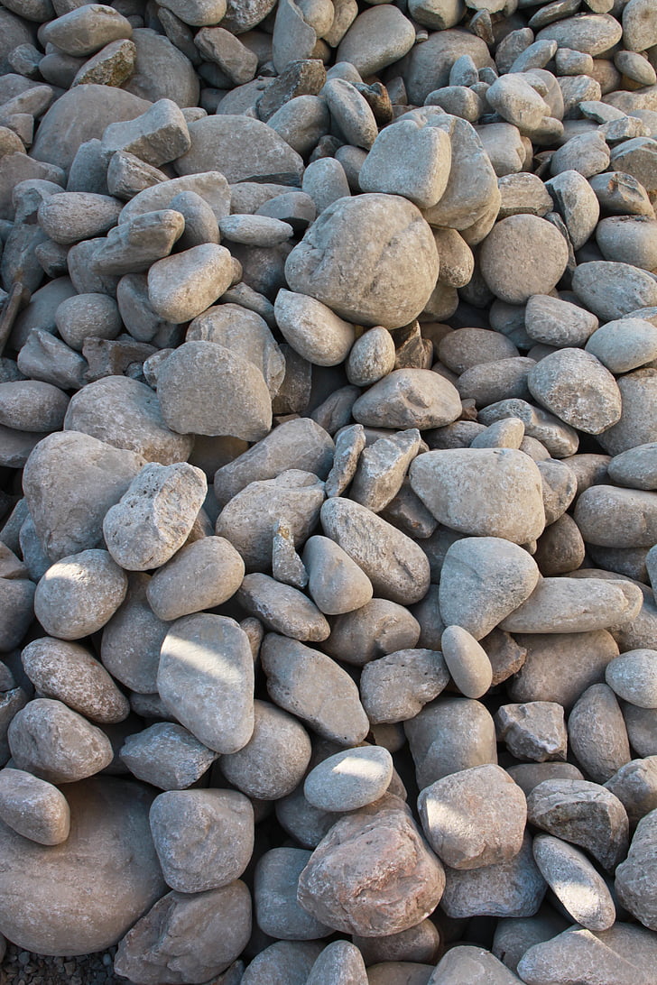 boulders, close-up, pebbles, pile, rocks, round, stones