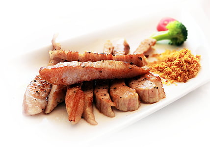 carne de cerdo, cerdo de Matsusaka, plancha de cocina, Pechuga de pato vino, pato, cuidado, catering