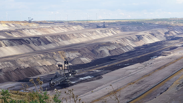open pit mining, brown coal, bucket wheel excavators, commodity, energy, removal, technology