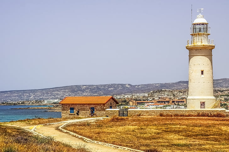 Lighthouse, Se, havet, sti, landskab, Middelhavet, arkæologiske park
