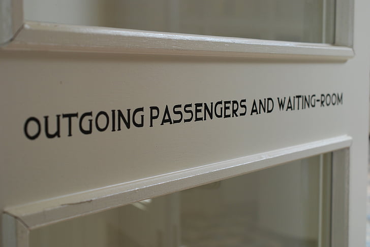 ruang tunggu, Bandara, pintu, penumpang