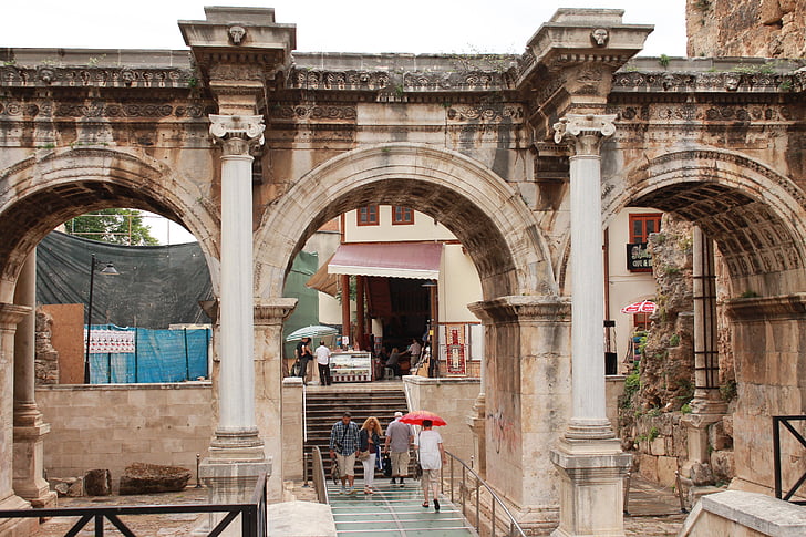 Kemer, historické práce, Antalya, Architektura, známé místo, Evropa, Historie