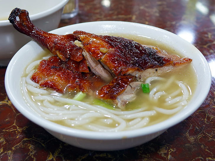 oca arrosto, 烧鹅, Hong kong, coscia di pollo, Noodle, zuppa, Cinese