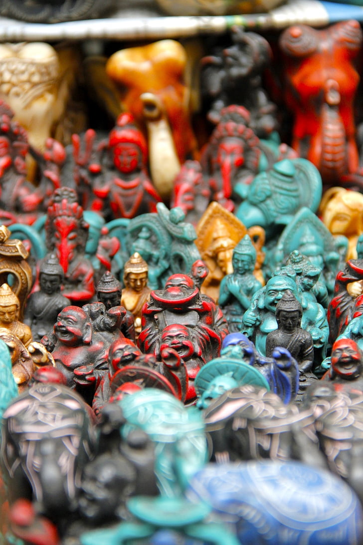 riant, Bouddha, éléphants, sculpture, Figurine, Figure, heureux