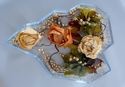 roses, décoration, Arrangement de fleurs