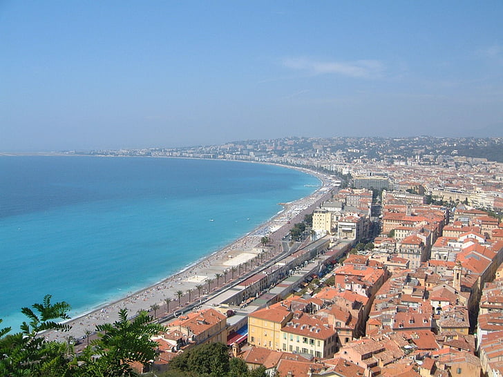 landscape, marine, blue, beach, sea, cityscape, aerial View