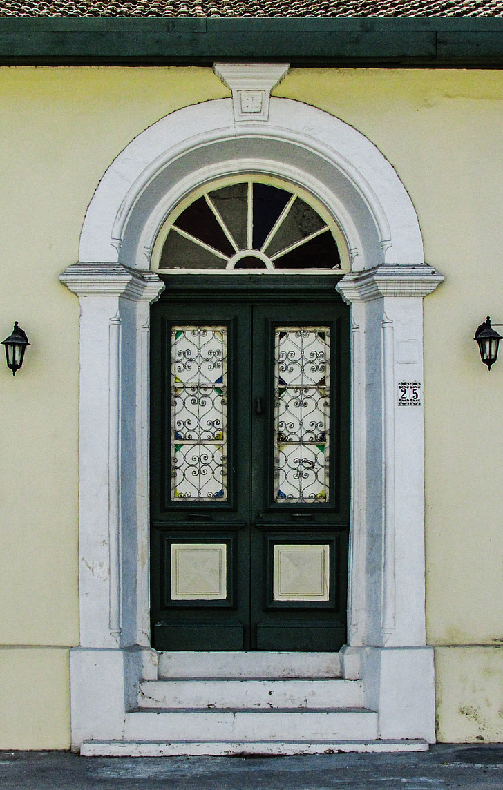 vrata, stari, lesene, vhod, vrata, Larnaca, Ciper