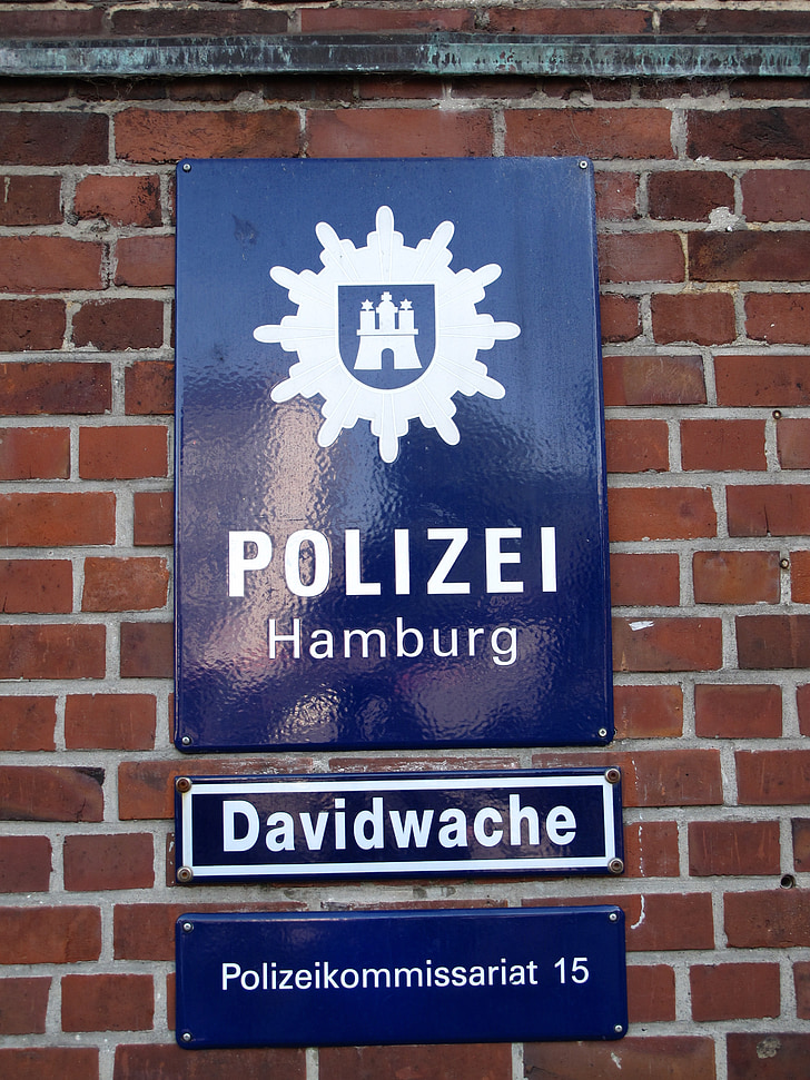 davidwache hamburg, policie, Hamburk, označení e-mailu