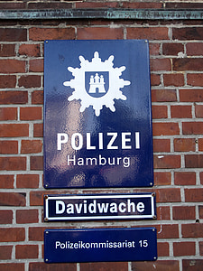 Davidwache hamburg, Polizei, Hamburg, e-Mail-Zeichen