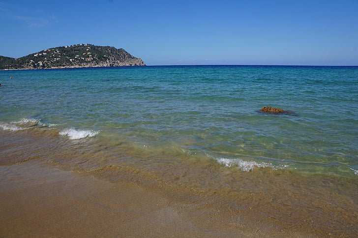 Ibiza, morze, wody, Hiszpania, Baleary, Wyspa, Rock
