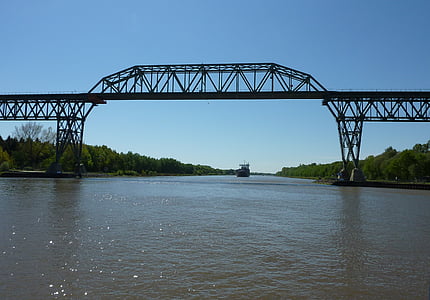 мост, hochdonn, железопътен мост, води, NOK, река, мост - човече структура