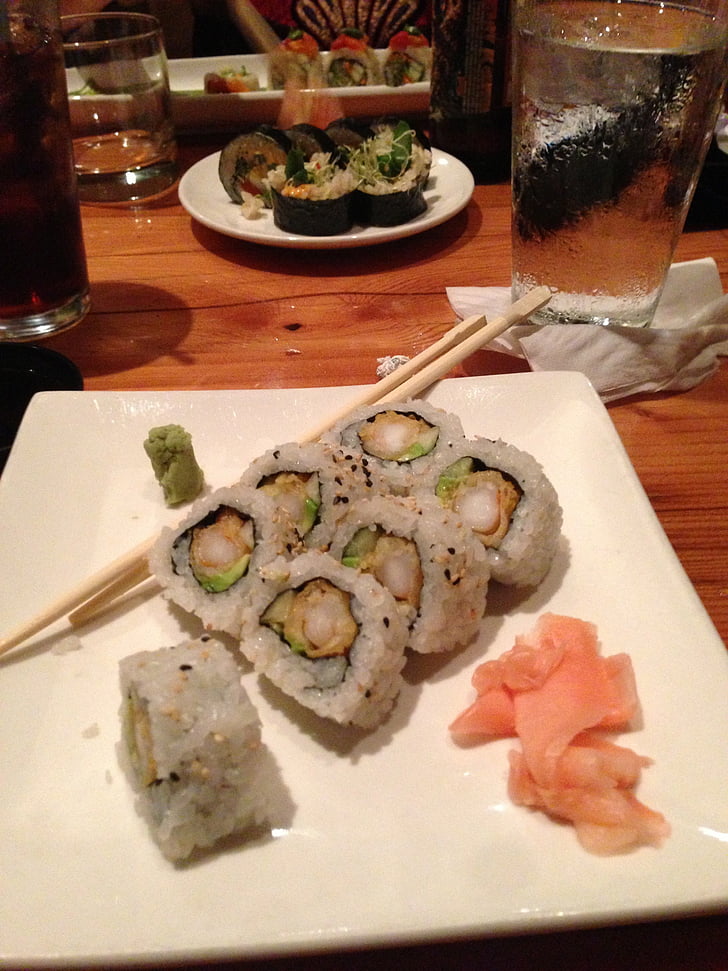 Sushi, toidu, Jaapani, krevetid, rulli, köök, õhtusöök