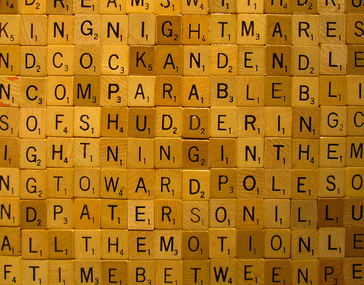 Scrabble dlaždice, slova, dopisy, text, abeceda, Scrabble, pozadí