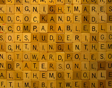 rajoles de Scrabble, paraules, lletres, text, Alfabet, Scrabble, fons