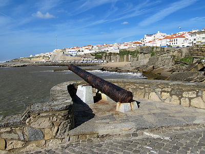 Ericeira, Portugal, Denkmal, Pistole, Küste
