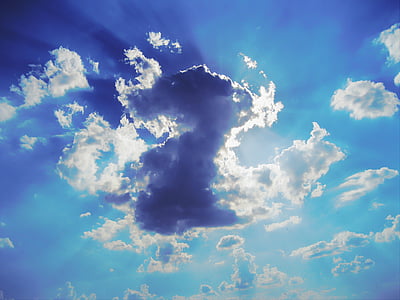 Chmura, niebo, belka, Pogoda, powietrza, światło, dzień