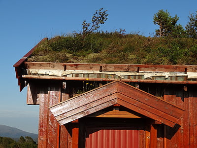 casa, construção, Noruega, telhado