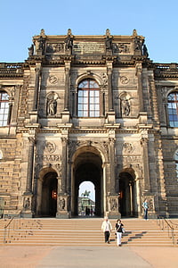 Dresden, Deutschland, Zwinger, Palast, Gebäude, Wahrzeichen, historische