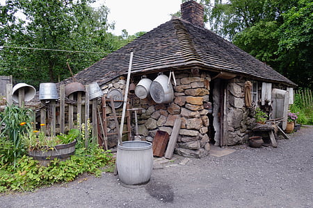 Cottage, lama, pedesaan, rumah, Vintage, rumah, retro