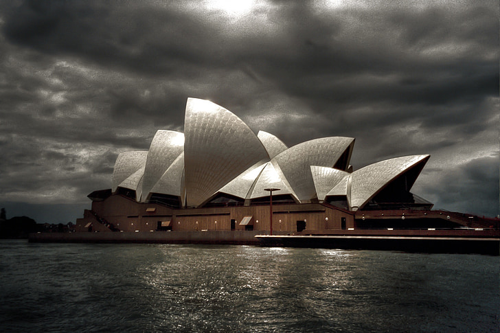 opera, australia, sydney, sydney opera, opera house, building, landmark