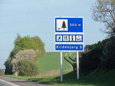 traffic sign, resting place, sky, break, rest, petrol stations