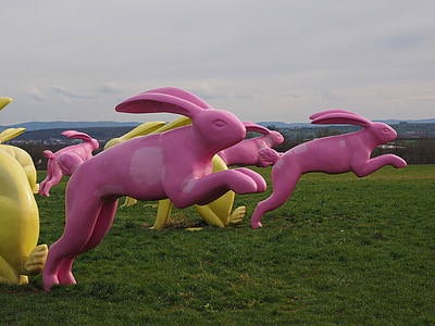 兔子, springhares, 图稿, 粉色, 座和 flitz 兔, 罗莎莉, madaris