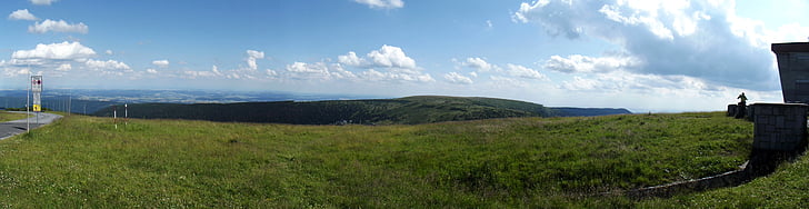 Panorama, natur, blå himmel, landskapet, Vis, Tsjekkia, fjellene jeseníky