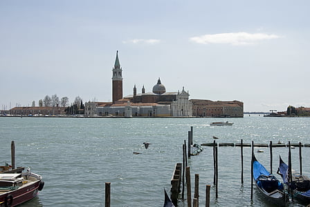 Venezia, kanalen, Dogepalasset, Laguna, Veneto, Italia, kanal