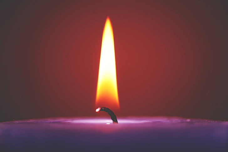 Espelma, llum, foc, flama, fosc, nit, calor - temperatura