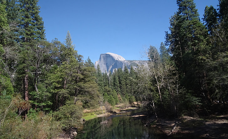 Half dome, Yosemite, skalní útvar, žula, malebný, krajina, Hora