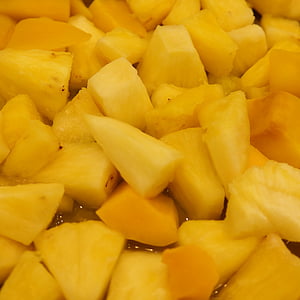pineapple chunks, fruit salad, chopped, fruit, sliced, nutrition, food