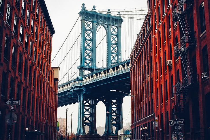 George washington bridge, New york city, Landmark, historische, centrum, stadsgezicht, steden