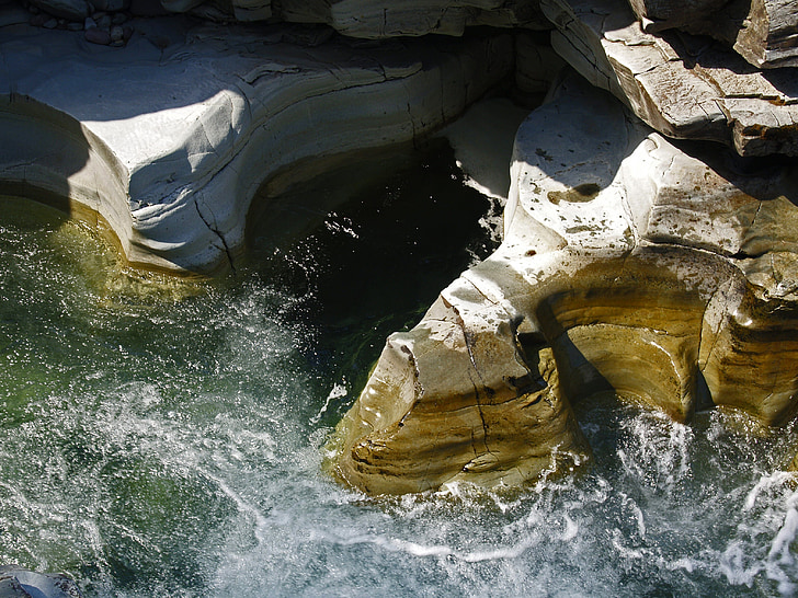 rivière, roches, eau, nature, claire, Rapids