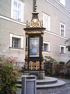 Salzburg, dourado, coluna de termômetro