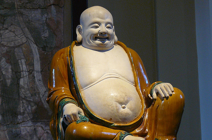 Buda, Asia, Zen, estatua de, vientre, religión, budismo