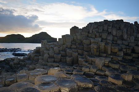giant's causeway, northern ireland, rocks, rock formation, nature, unseco, sea