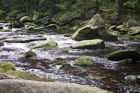 river, šumava, stones, nature
