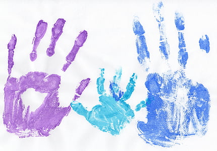 ruke, Osobni, ljudski, boja, obitelj, pritisak, otisak ruke