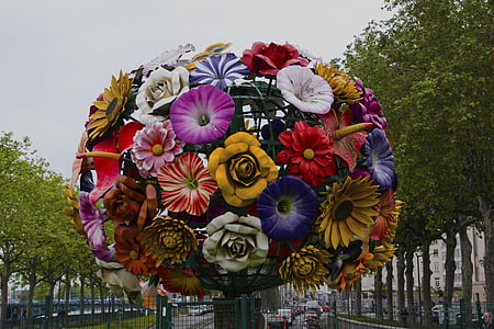 Blumenkugel, Lyon, Deko, Park