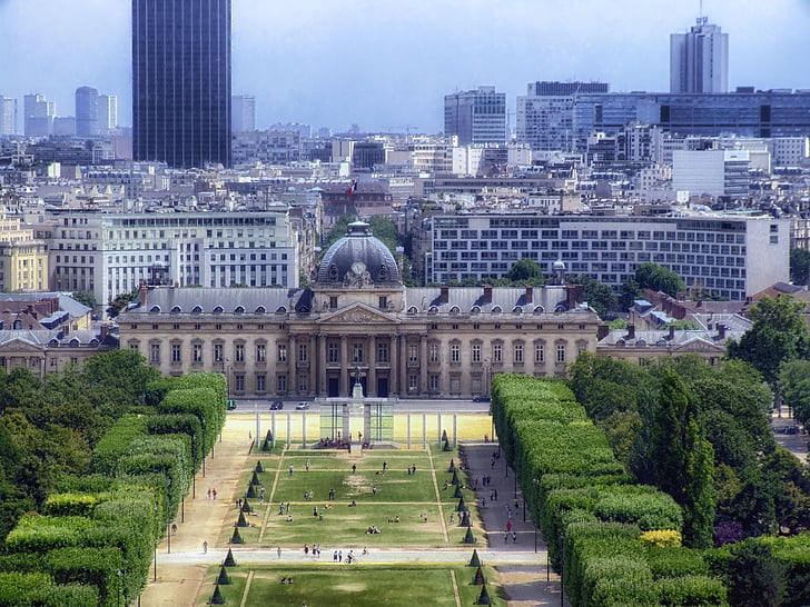 Paris, France, bâtiments, architecture, passerelle, Parc, arbres