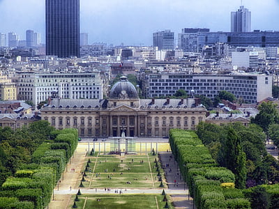 Paris, Frankrike, byggnader, arkitektur, gångväg, Park, träd